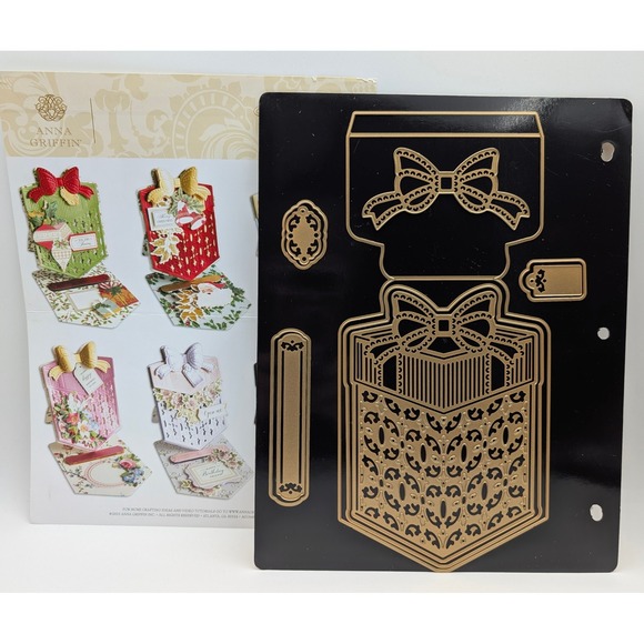 NEW Anna Griffin PERFECT PRESENT Easel Card Dies - Hard to Find - Picture 1 of 2